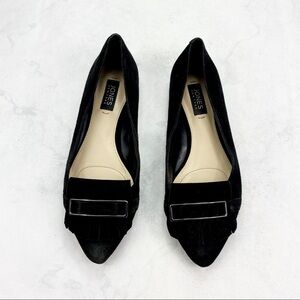 [Jones New York] Classic Black Fringe Flats